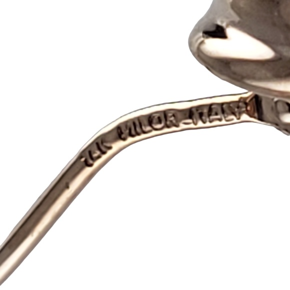 14 Karat Rose Gold Ribbed Hoop Earrings #13520 - Picture 5 of 7